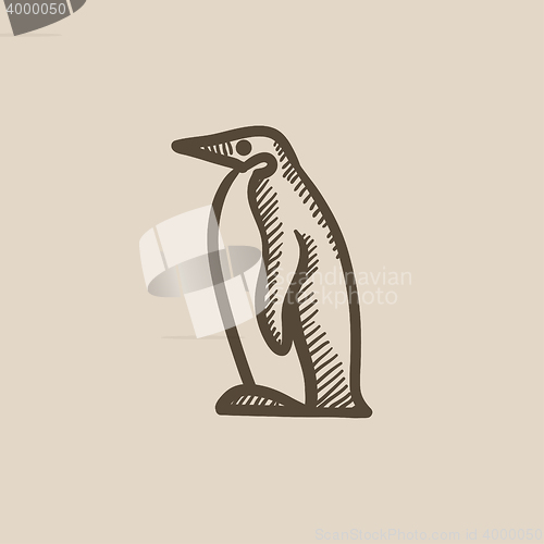 Image of Penguin sketch icon.