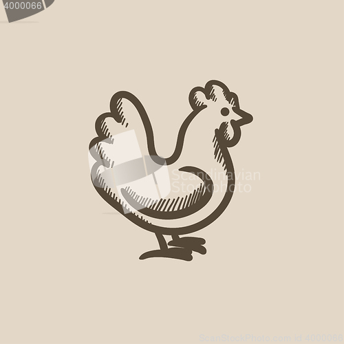 Image of Chicken sketch icon.