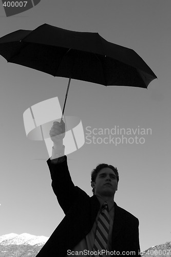 Image of Businessman Umbrella