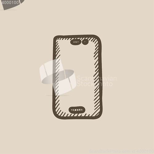 Image of Mobile phone sketch icon.