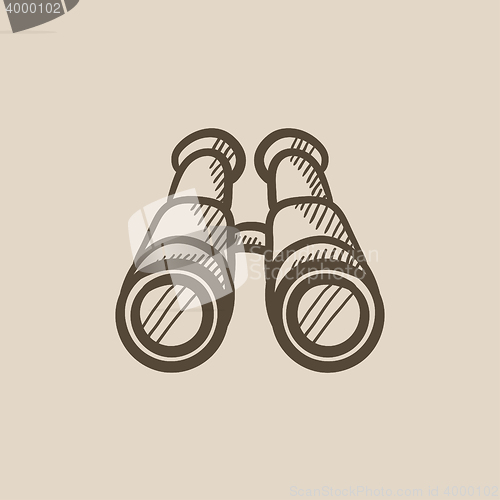 Image of Binoculars sketch icon.