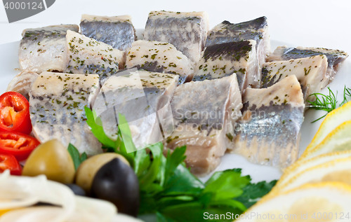 Image of close up sliced fish