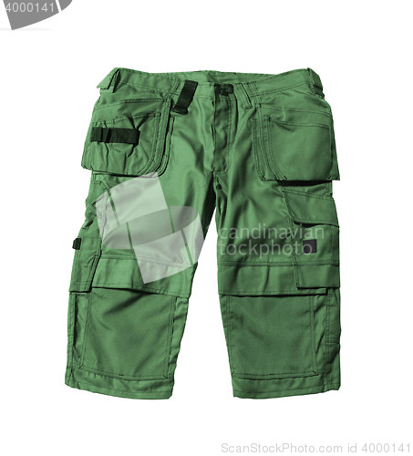 Image of green shorts isolated