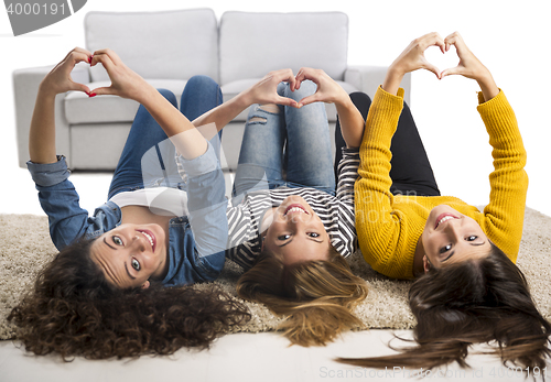 Image of Teen girls at home