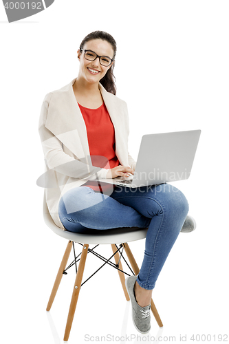Image of Working with a laptop