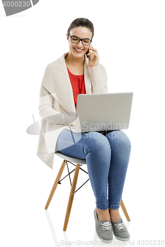 Image of Working with a laptop
