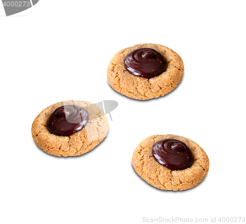 Image of cookies with chocolate cream