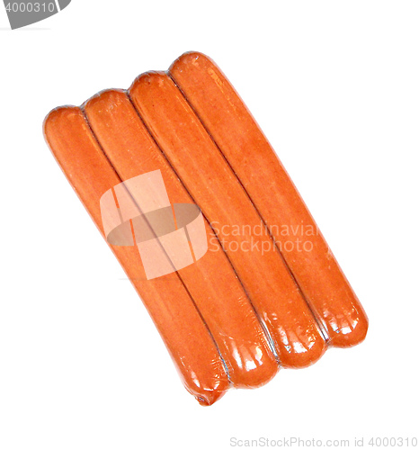 Image of Sausages isolated on a white background