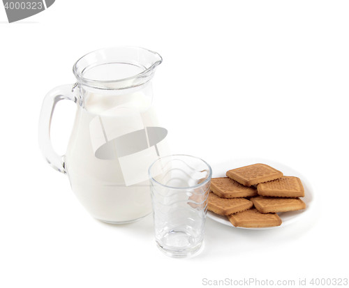 Image of Milk and Cookies isolated
