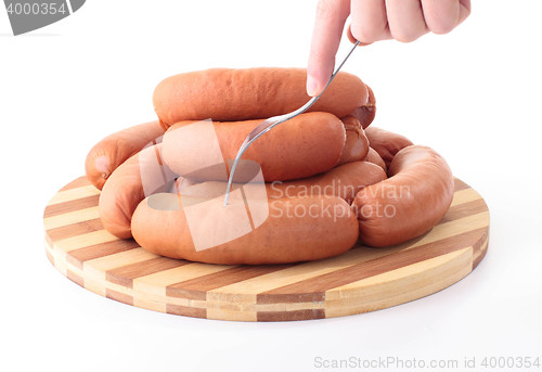 Image of meat delicatessen on the board