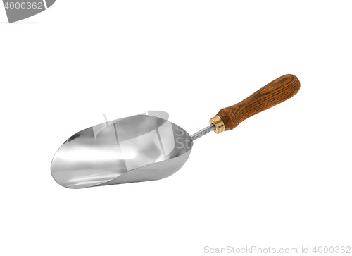 Image of shovel with wooden handle