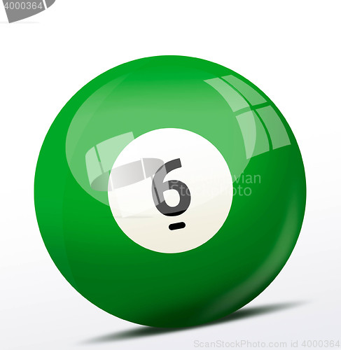 Image of Number six billiard ball