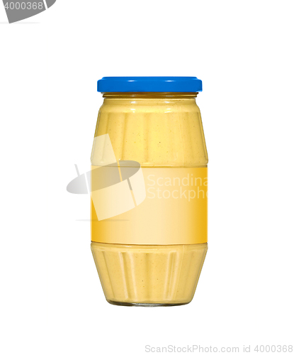 Image of Glass jar of mustard