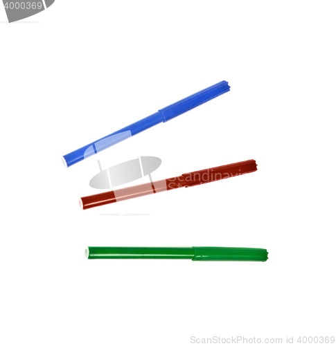 Image of Colored markers isolated