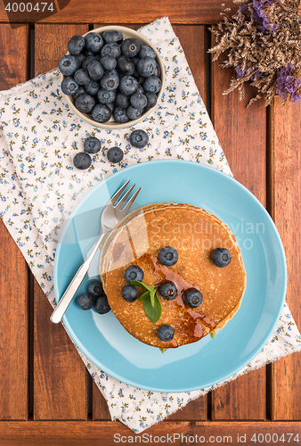 Image of Pancakes with fresh blackberries