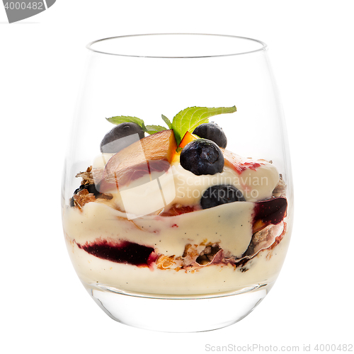 Image of Cream and peach desert