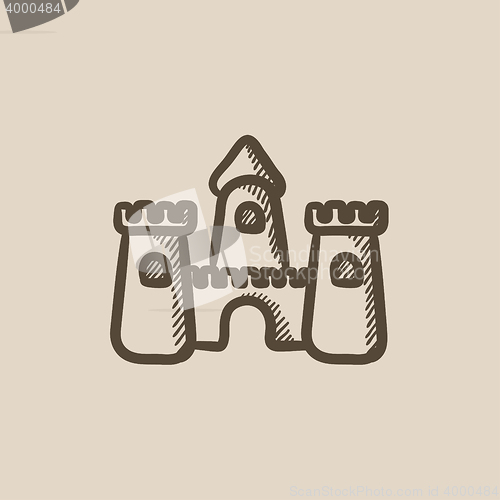 Image of Sandcastle sketch icon.