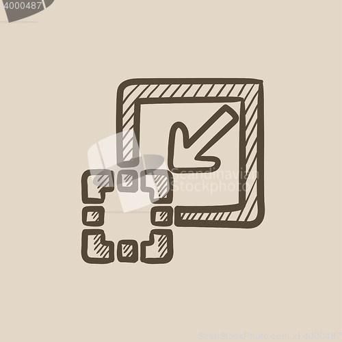 Image of Add content sketch icon.