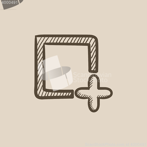 Image of Add file sketch icon.