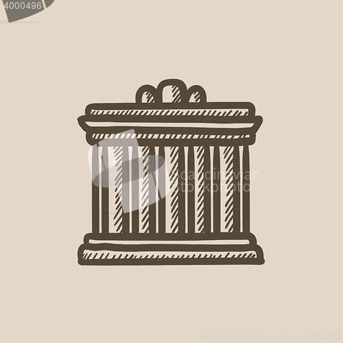 Image of Acropolis of Athens sketch icon.