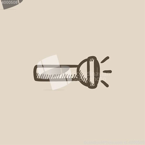 Image of Flashlight sketch icon.