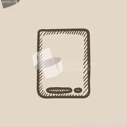 Image of Touch screen tablet sketch icon.