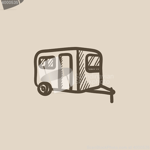 Image of Caravan sketch icon.