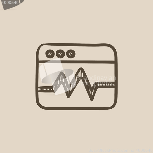 Image of Web analytics information sketch icon.