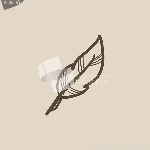 Image of Feather sketch icon.