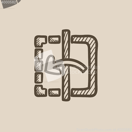 Image of Mirror reflection sketch icon.