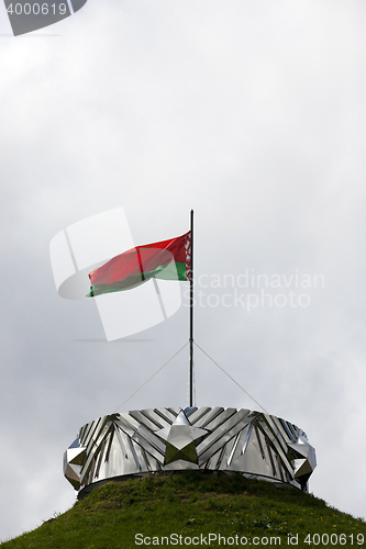 Image of Belarusian flag, sky