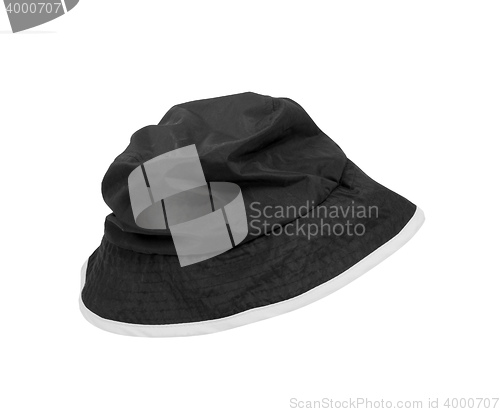 Image of The fashionable Panama hat with white background.