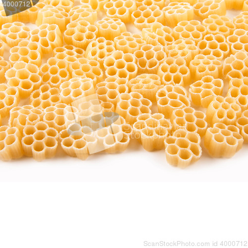Image of Raw pasta isolated on white background