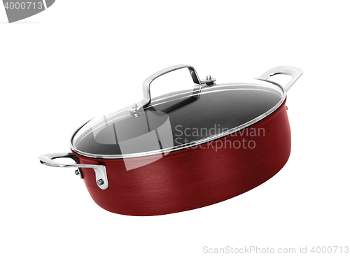 Image of red Pot isolated on white