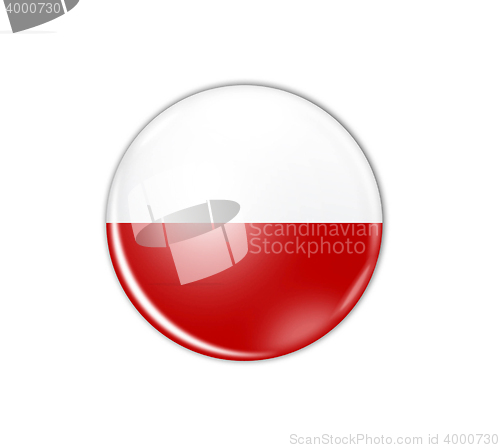 Image of icon with flag of Poland isolated on white background