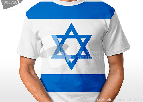 Image of Israel t-shirt isolated on white