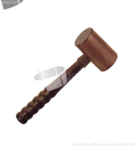 Image of Wood hammer isolated on white