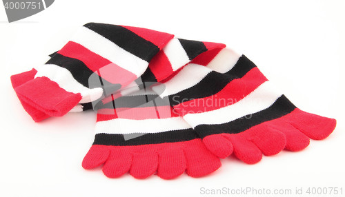 Image of Multicolor child\'s striped socks isolated