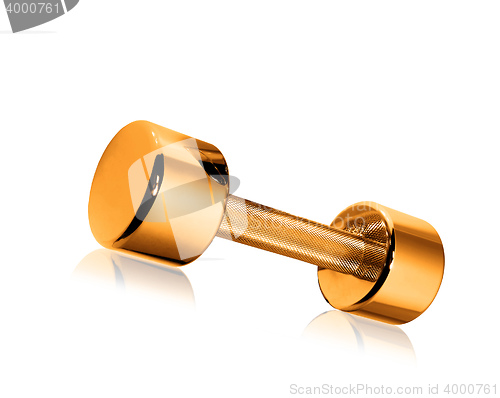 Image of golden dumbbell