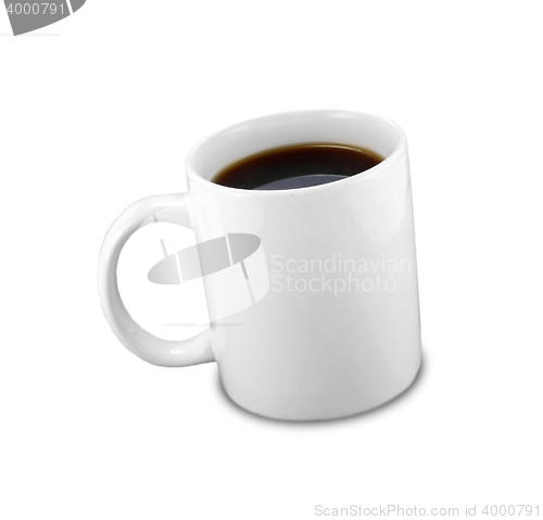 Image of cup coffee isolated on white