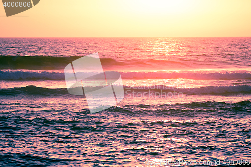 Image of Ocean wave breaking down