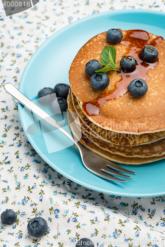 Image of Pancakes with fresh blackberries