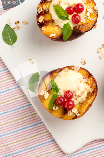 Image of Grilled peaches dessert