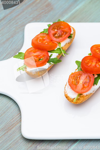 Image of Bruschetta with cottage cheese