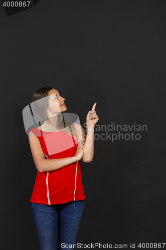 Image of Young student Pointing