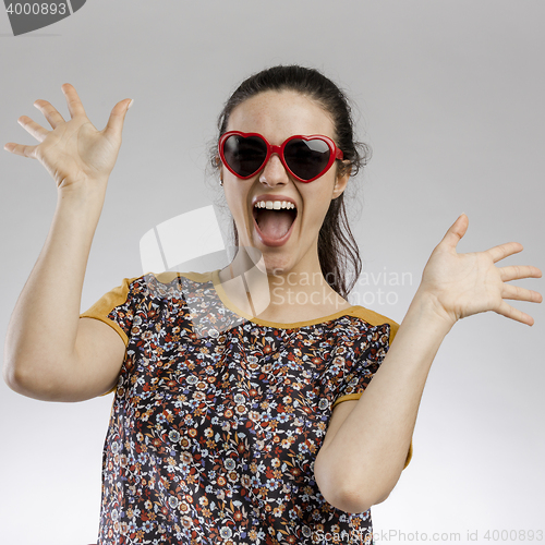 Image of Playful woman