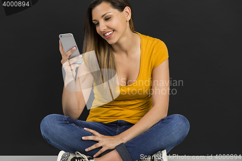 Image of Girl with a smartphone