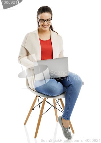 Image of Working with a laptop