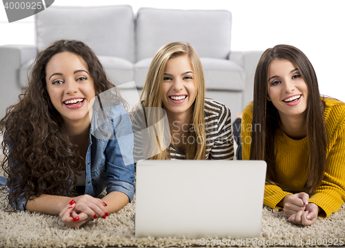 Image of Girls studying at home 