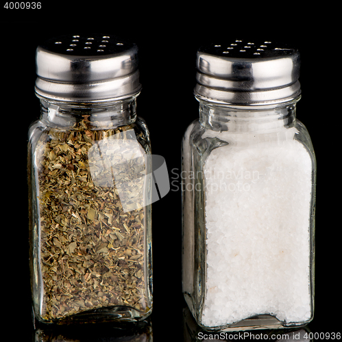 Image of  Salt and oregano shakers